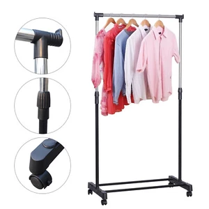 Laundry Drying Rack Clothes Storage Hanger Stand With Brake Roller Adjustable US - Picture 1 of 14
