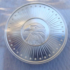 1/2 oz. 2018 Mint Markers ELUSIVE EAGLE Limited 30mm BU Rounds .999 Fine Silver - Bild 1 von 6