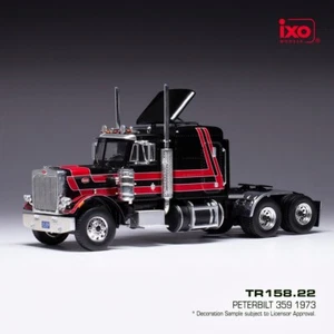IXO 1/43 TR158.22 PETERBILT 359 Black/Red 1973 TRUCK TRACTOR CAB USA - Picture 1 of 12