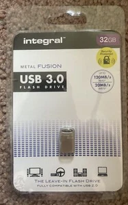 32GB Integral Metal Fusion USB 3.0 Flash Drive - NEW SEALED - Picture 1 of 5