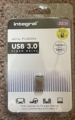 32GB Integral Metal Fusion USB 3.0 Flash Drive - NEW SEALED - Image 1 of 4