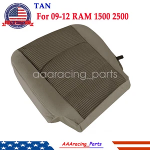 2009 to 2012 Fits Dodge Ram 1500 2500 Driver Bottom Cloth Seat Cover 2tone Tan - Picture 1 of 9