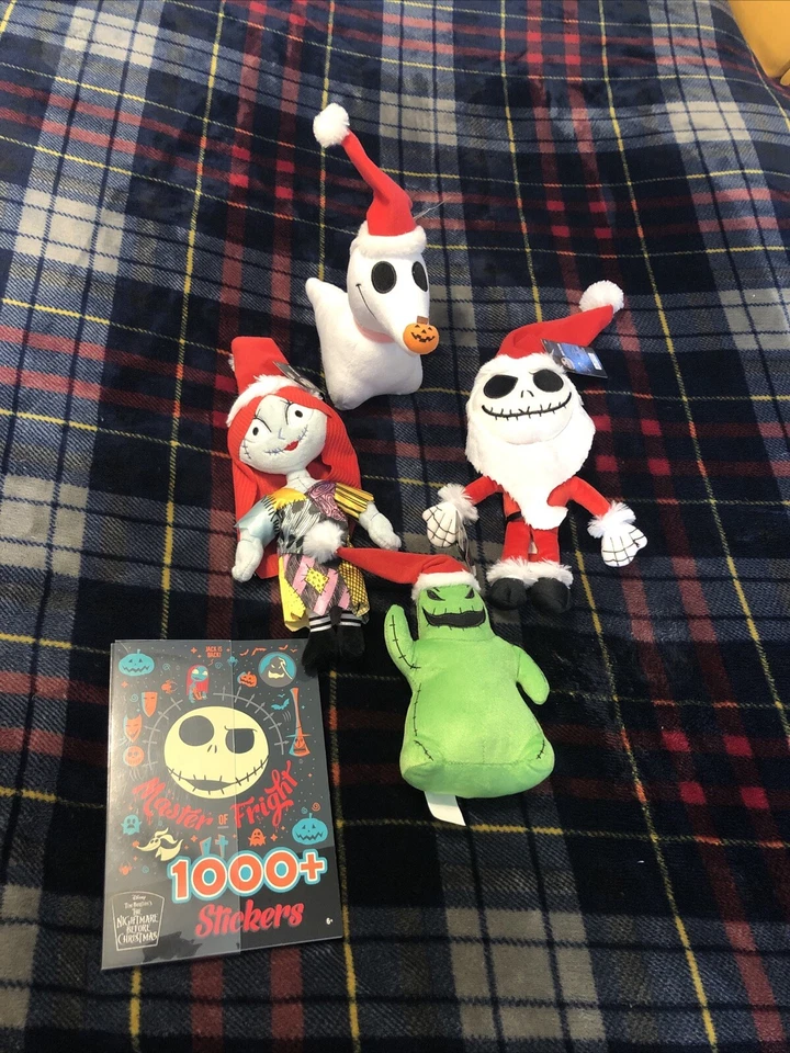 Disney Pesadilla antes de Navidad Mini Peluche Personajes y Pegatinas NUEVO Foto 1 de 4