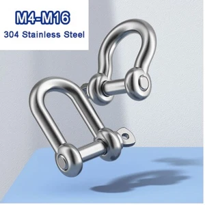 ShacklesStainless Steel Lifting Towing Bow Dee D Link 4 5 6 8 10 12 14 16mm - Picture 1 of 7