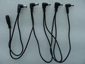 Cable universal de fuente de alimentación de pedal de efectos para guitarra de 1 a 5 vías DC9V negro - Imagen 1 de 3