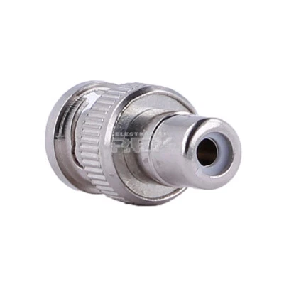 Conector RF Coaxial tipo BNC Macho a RCA Hembra CCTV Metálico Plata v627 - Imagen 1 de 4