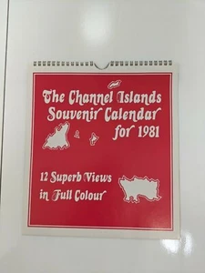 Vintage Souvenir Kalender 1981 Die Kanalinseln vollfarbig + Guernsey Umschlag - Bild 1 von 7