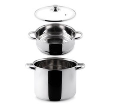 Vaporiera pentola Aeternum Divina 22 cm casseruola inox cottura a vapore - Rotex