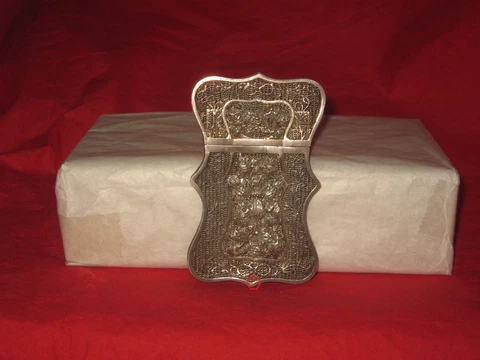 Oriental White Metal -Filigree Calling Card Case - 35g Cover