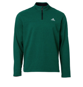 Adidas Golf Pullover Mens Small Advantage Quarter Zip Tech Fleece Forest Green