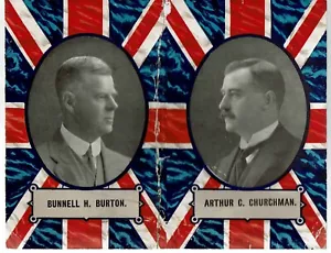 ESCASA TARJETA ELECTORAL DEL PARTIDO CONSERVADOR SOBREVIVIENTE IPSWICH 1910 ELECCIONES GENERALES - Imagen 1 de 2