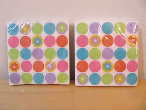 NEW Hallmark Easter Party “Spring Dots” Napkins Set of 2 ~ 32 Napkins - Picture 1 of 3