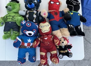 Marvel Build A Bear Plüsch 7 Stück Spider-Man Capt America Iron Man Hulk Panther - Bild 1 von 23