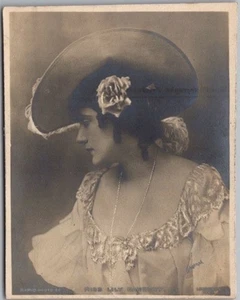c1900s Mini (2.75"x3.5") Real Photo RPPC Postcard "MISS LILY HANBURY" - UNUSED - Picture 1 of 2