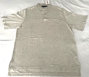🔥VINTAGE RALPH LAUREN GOLF POLO MEN SOLID PIMA COTTON POLO COLOR GREY LARGE NWT - Picture 1 of 14
