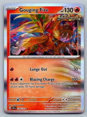Pokemon TCG SV08: Surging Sparks Gouging Fire 038/191 - Image 1 of 2