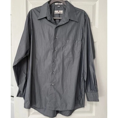 Camisa de vestir para hombre Etienne Aigner gris mezcla de algodón talla 16,5-34/35 Foto 1 de 4