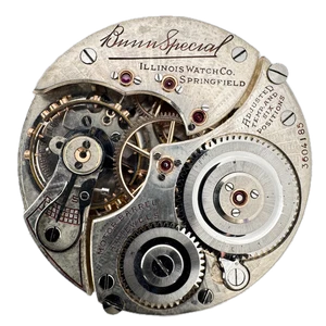 Antico orologio da tasca anni 16 Illinois 23 Jewel Railroad movimento Bunn Special USA - Foto 1 di 2