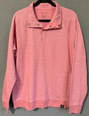 Sudadera Pullover Margaritaville Hombre Rosa Mediana 1/4 Cuello a Presión 100% Algodón Foto 1 de 4