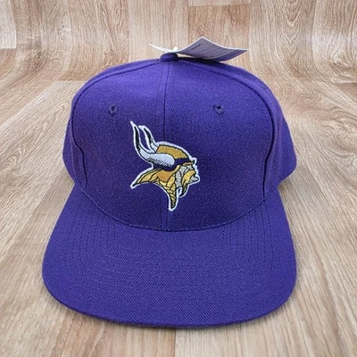 Vintage Minnesota Vikings Hat Cap Snap Back Purple NFL Football Mens Twins 90s - Image 1 of 4