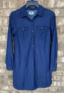 Abito Camicia Denim Blu Scuro Donna Old Navy Taglia XS - Foto 1 di 3