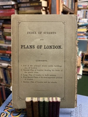 Index Of Streets And Plans Of London Karl Baedeker 1900 Softcover In Very Good - Imagen 1 de 4