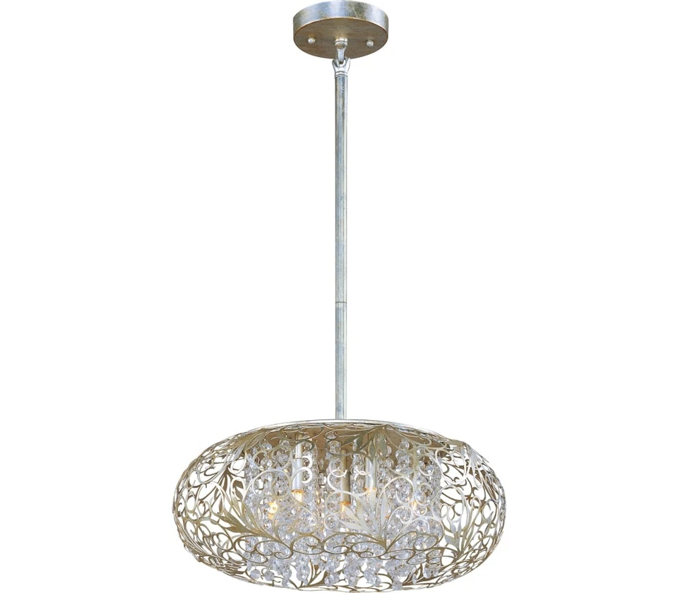 Colgante Arabesco Maxim 24154BCGS 7 Luces 280 Vatios Total, Plata Dorada Foto 1 de 1