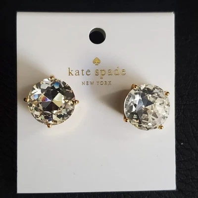 Aretes Kate Spade Bright Ideas Oro Amarillo S/ Acero y Cristal Transparente Foto 1 de 4