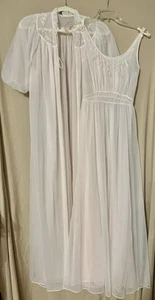 Carters Du Pont Nylon transparent rosa Peignoir 34 Morgenmantel & Kleid Göttin Mieder Perlen - Bild 1 von 19