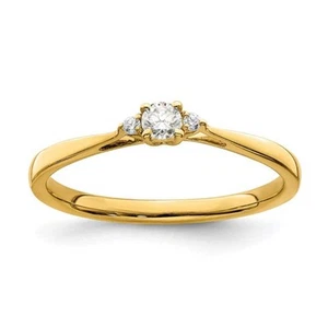 Zierlicher Verlobungsring 14 Karat Gelbgold First Promise Lab Grown Diamant VS/SI FGH - Bild 1 von 9