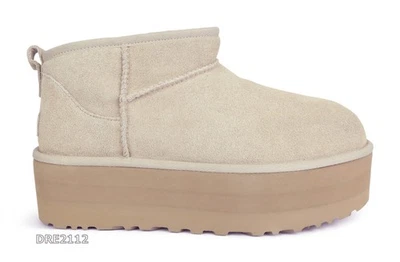 Botas UGG Classic Ultra Mini Plataforma Piel Arena Mujer Talla 8 -NUEVAS EN CAJA- Foto 1 de 4