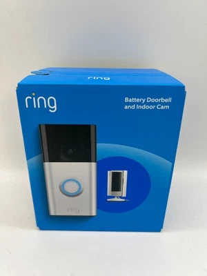 New Ring Starter Set with Battery Doorbell and Indoor Cam Wireless B0CZVXB3XT - Image 1 of 4