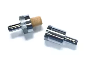 Filtro de combustible en línea cromado 3/8" con elemento de latón reemplazable, se adapta a Chevy/Ford/M - Imagen 1 de 1