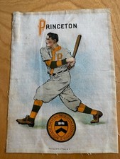 Vintage 1910 Princeton Tigers Baseball Player Murad Tobacco Large 5 x 7 Silk S21