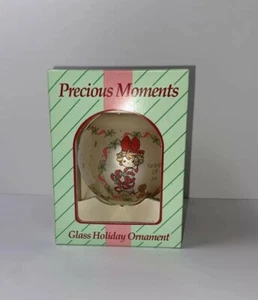 Precious Moments Glass Holiday Ornament “Tie-dings of Joy” Vintage 1994 - Picture 1 of 12