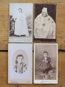 Lot 4 CDV photos portraits d'enfants, bébé, Normandie - Foto 1 di 4