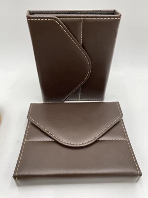 2 álbumes de fotos marrones 4x6 libro mini imitación cuero portátil cada uno tiene capacidad para 24 Foto 1 de 4