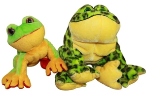 Ganz Webkinz Tree Frog Green Bull Bullfrog Plush Stuffed Animal Toys NO CODES - Picture 1 of 9