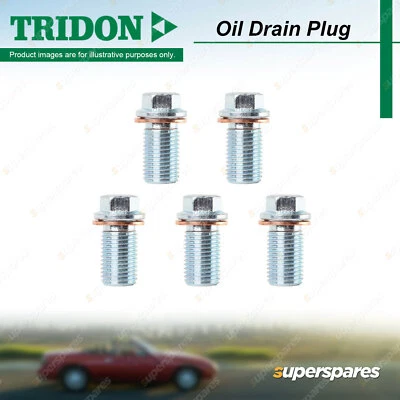 5Pcs Tridon Oil Drain Plugs for Chrysler 300 LX 300C LE LX Crossfire PT Cruiser - image 1 of 2