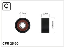 CAFFARO deflection roller timing belt 25-00 plastic for Renault Scénic 1 JA0 MEGANE