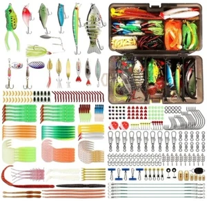 Fishing Lures lot new bait Accessories kit soft Plastic Spoons Boxes Bass bulk - Picture 1 of 89