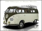 1958 VW Volkswagen 11 Okno Microbus Nowy metalowy znak: Duży rozmiar, Darmowa wysyłka