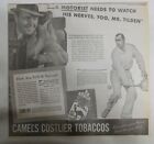 Camel Cigarette Ad: Wm. Tilden Tennis Champion ! From 1934 Size: 13 X 14 Inches