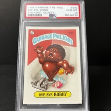 1985 GARBAGE PAIL KIDS #59B BYE BYE BOBBY GLOSSY BACK PSA 10 GEM MINT 2ND SERIES