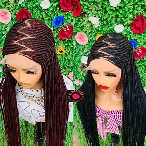 AFRICAN BRAIDED WIGS ON 7*7 LACE CLOSURE 42" - Picture 1 of 11