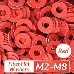 ARANDELAS DE SELLADO PLANO DE FIBRA ROJA JUNTA DE ARANDELA DE FIBRA AISLANTE M2 M3 M4 M5 M6 M8 - Imagen 1 de 52