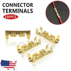100PCS 0.5-1.5mm² Crimp Connectors Car Brass Copper Wire Terminal Electrical Kit - Picture 1 of 8