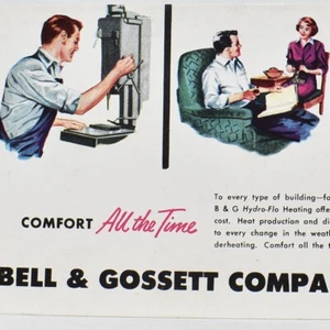 1952 Bell & Gossett Company Hydro Flo Heating Morton Grove Illinois Blotter #2 - Picture 1 of 3