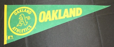 Vintage Oakland Athletics Plain Logo Script 30x12 Pennant Cover