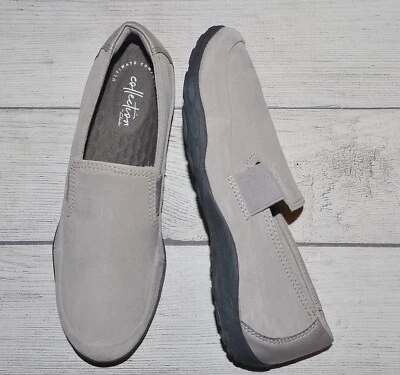 Zapato Mocasín Mujer Clarks Collection Haley Park Gris Gamuza~NextToNew~ Talla 8,5 M Foto 1 de 3